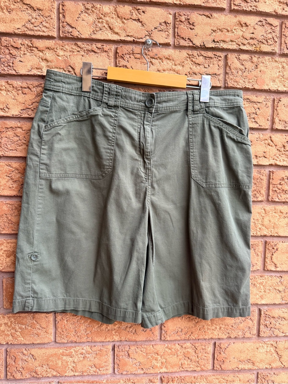4/$25 • George Classics Khaki Green Utility‎ Bermuda Shorts